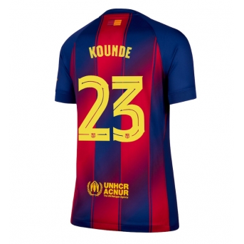 Billige Fotballdrakt Barcelona Jules Kounde #23 Replika Hjemmedrakt Dame 2025-26 Kortermet